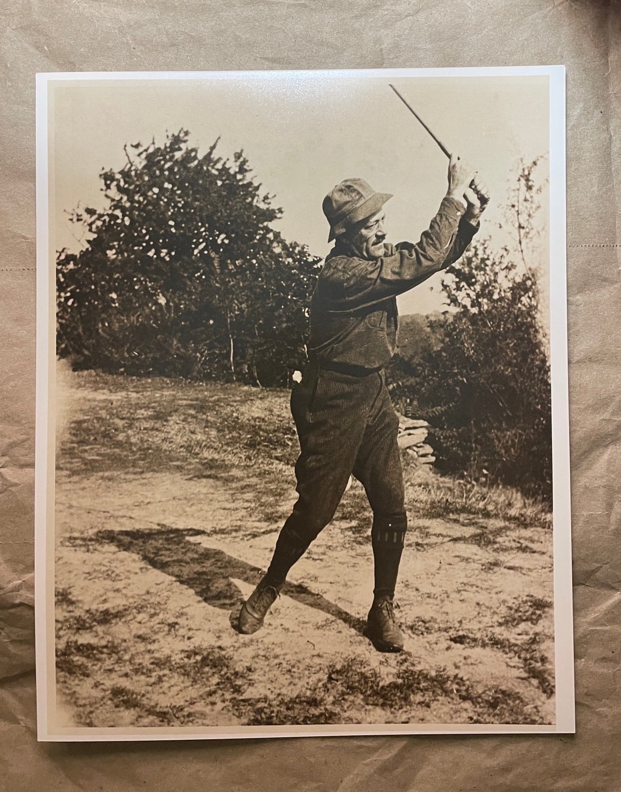 Vintage Man Golfing Print 8x10
