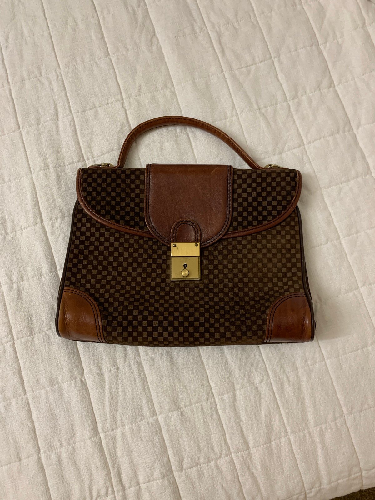 Vintage Star Modell Brown Checkered Handbag