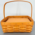 Longaberger Handmade Baskets Pie Basket with Riser and Protector Dated 2002