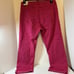Kut From The Kloth Amy Crop Straight Leg Pink Denim Jeans Fray Cuff Size 14 New