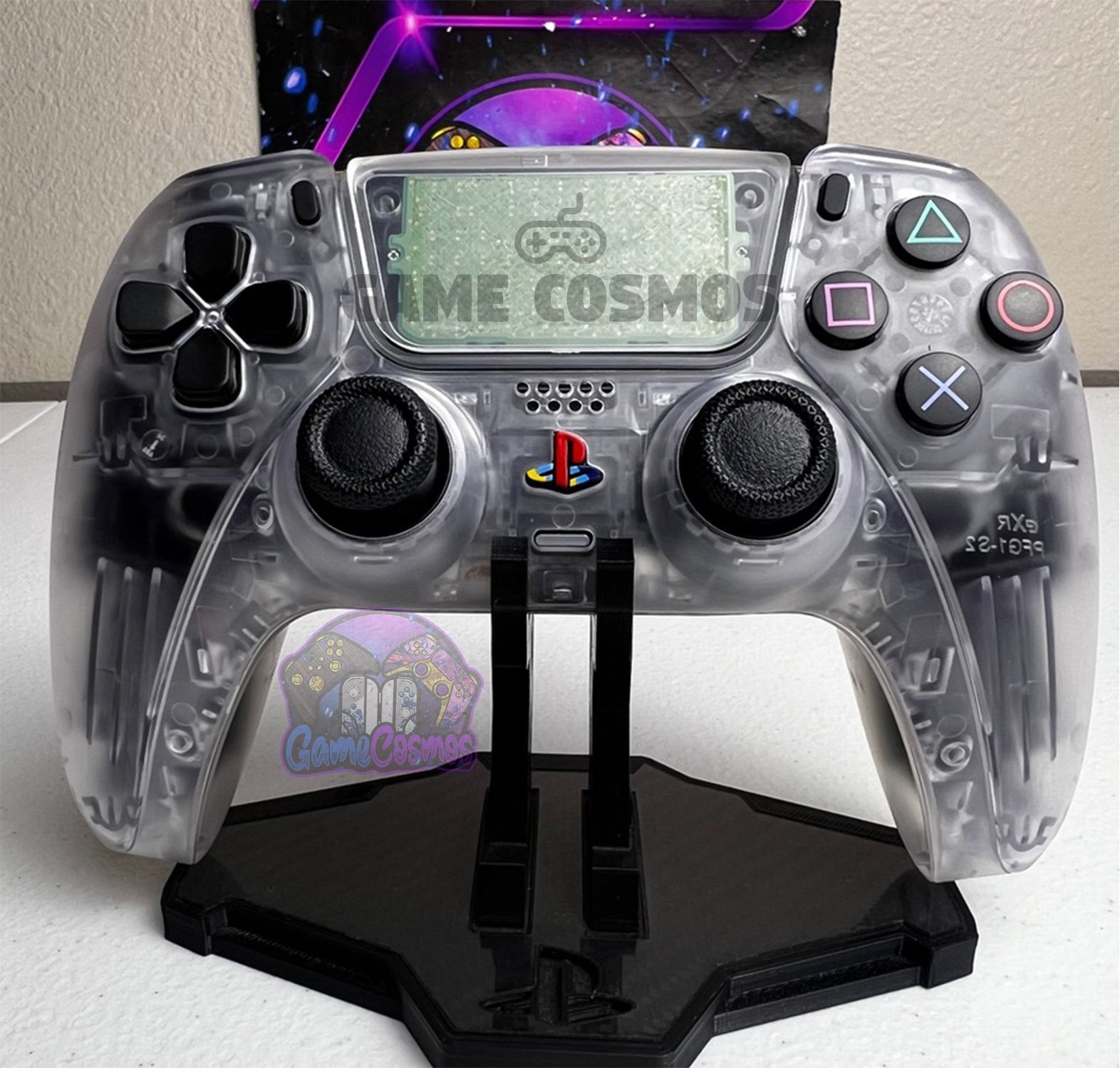 Custom Retro PS Theme - Original Clear - Custom Wireless Controller for PS5 PC