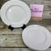 Thomson Pottery SEASHELLS Embossed Rim White Ceramic Lunch Salad Plates Set of 4