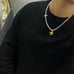 Silver letter necklace