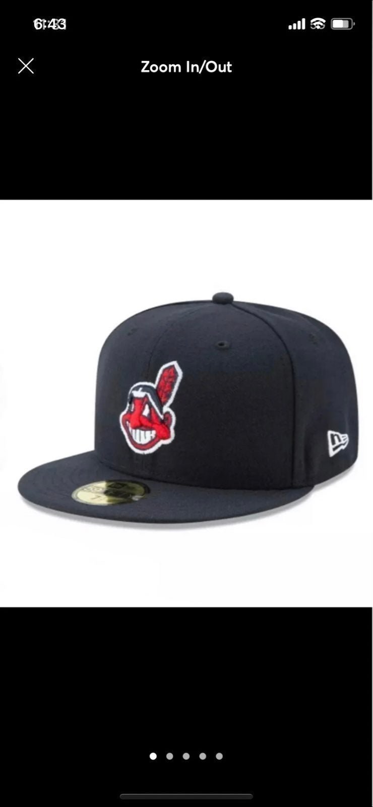 New Era - MLB Baseball Hat - Cleveland Indians 59FIFTY Fitted Cap - Navy