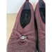 BZees Women's Niche Size 8M Burgundy Glitter Casual Slip On Shoes Knit NWOB