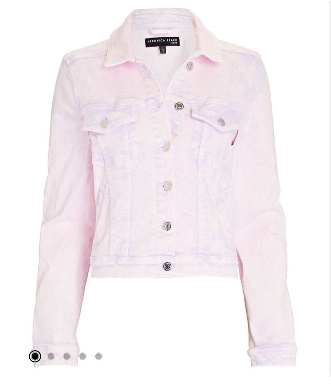 Veronica Beard Cara Tie Dye Lavender Cotton Denim Jean Jacket Small NWOT S