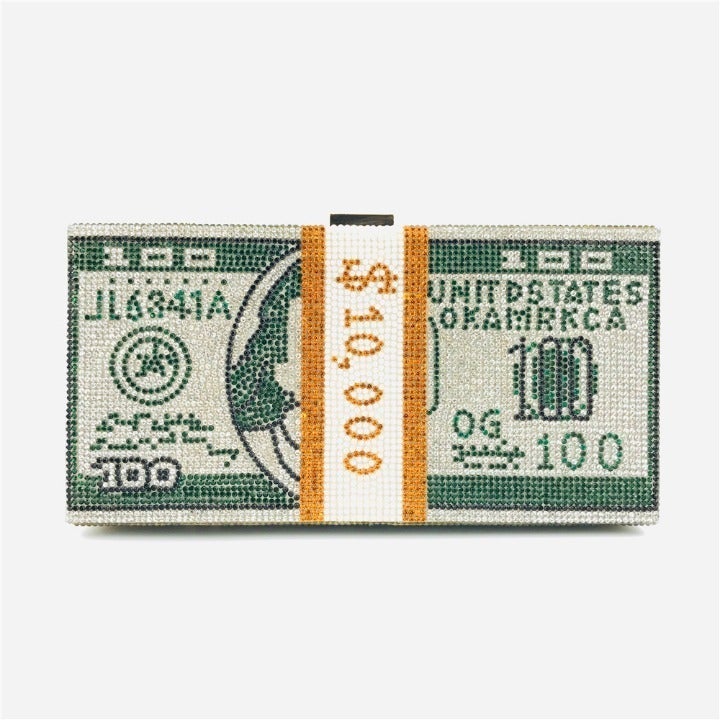 Dollar Clutch Rhinestone Purse