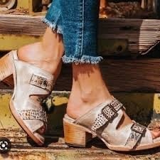 FREEBIRD BY STEVEN Caprice Leather Sandal Blush Multi 7
