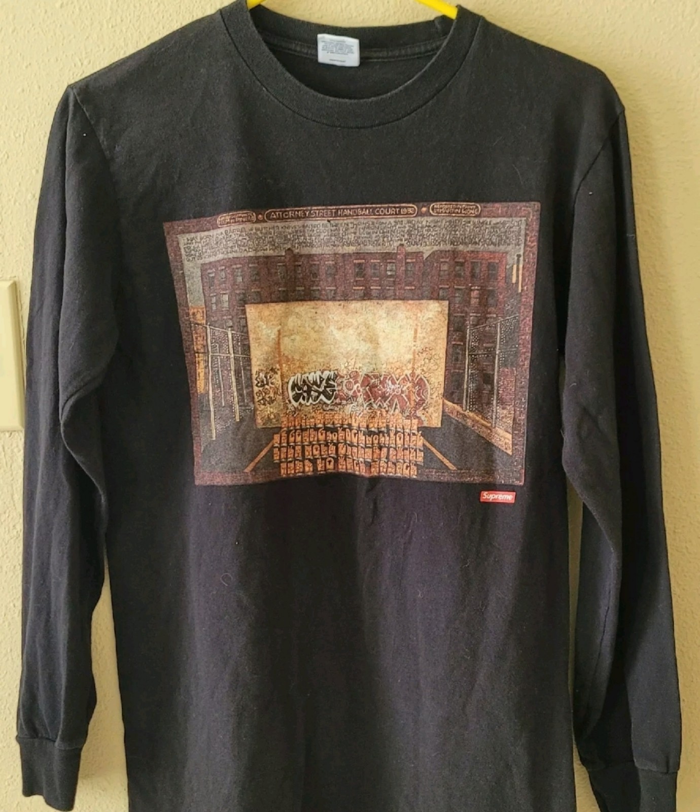 Supreme x Martin Wong Attorney Street L/S Shirt Black Sz Small FW19 Box logo