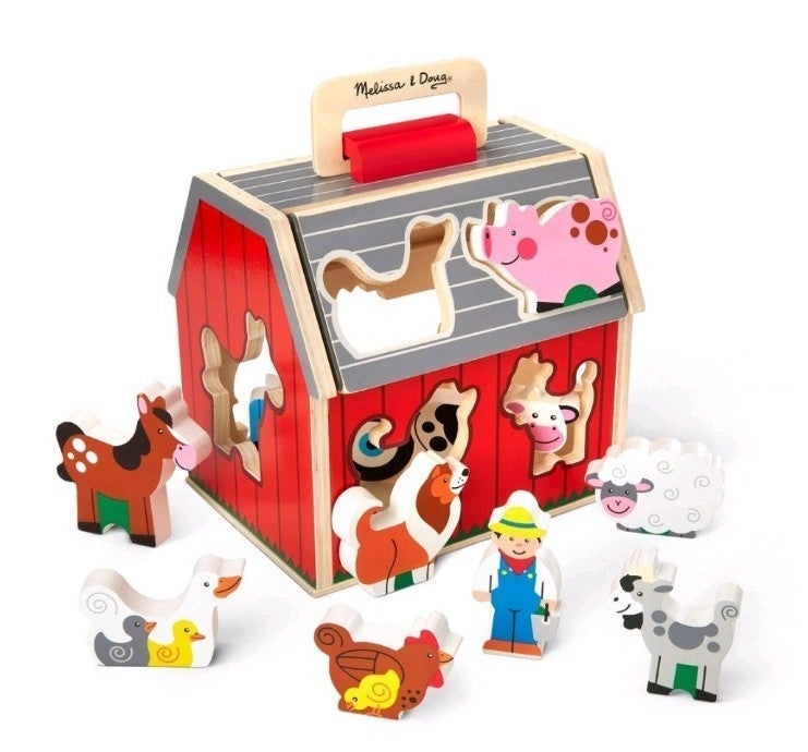 NEW Melissa and Doug Take Along Barn All Wooden Playset