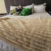 Light Brown Fleece Blanket for Couch - Super Soft Cozy Blankets 50x60 In