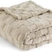 Light Brown Fleece Blanket for Couch - Super Soft Cozy Blankets 50x60 In
