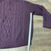 LL Bean 1/4 Zip Sweater Mens XL XLarge Burgundy Cableknit Wool Blend Fisherman
