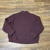 LL Bean 1/4 Zip Sweater Mens XL XLarge Burgundy Cableknit Wool Blend Fisherman