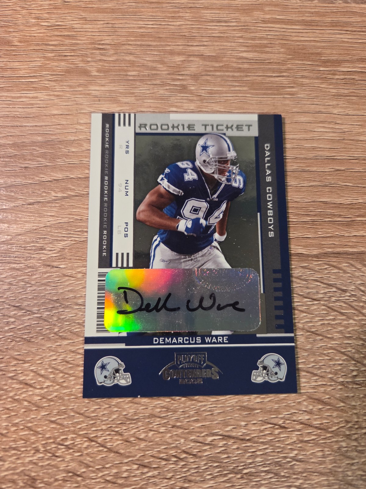 2005 Playoff Contenders Demarcus Ware Rookie Auto Cowboys NFL Football