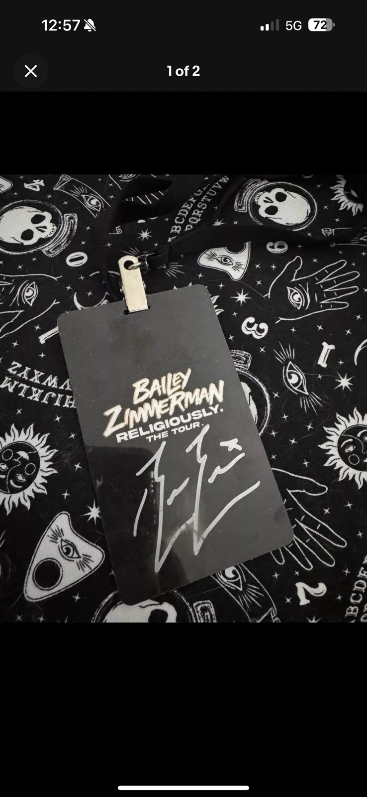 signed bailey zimmerman lanyard