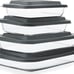 8-Piece Deep Glass Baking Dish Set with Plastic lids-DF465
