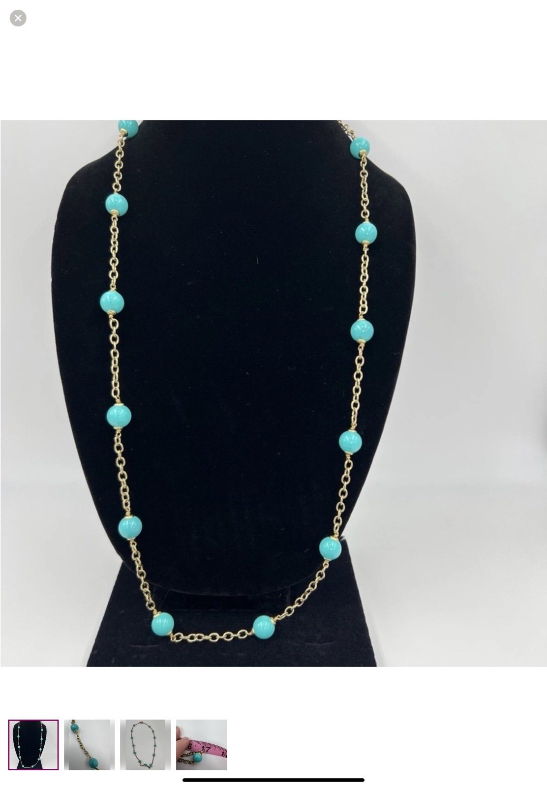Heidi Daus Faux Turquoise Necklace excellent condition