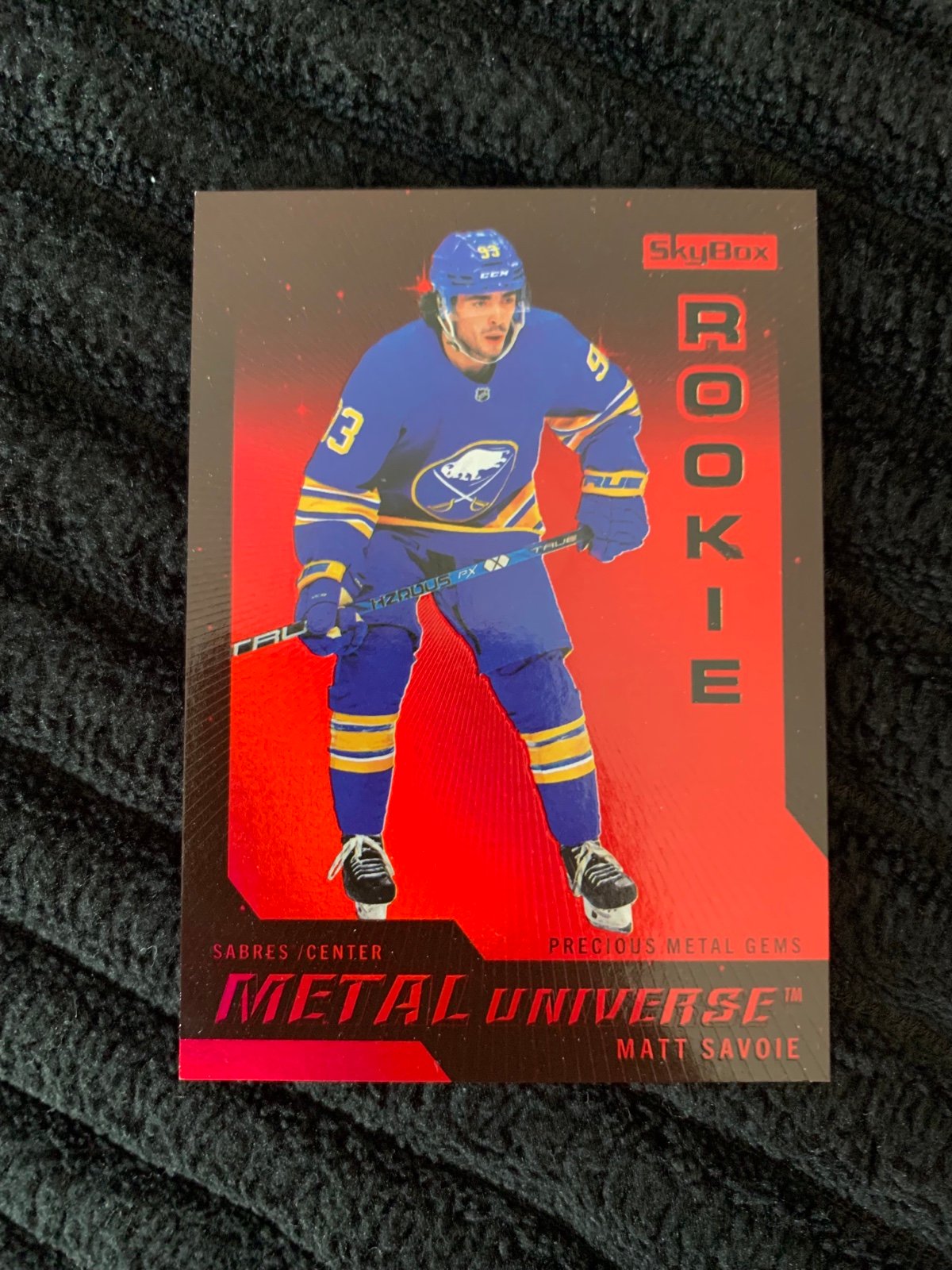 Matt Savoie Skybox Metal universe precious metal gems Re PMG rookie card