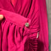 Ieena Mac Duggal 26655 Ruched Long Sleeve Chiffon Mini Dress SZ 12 238 Hot Pink