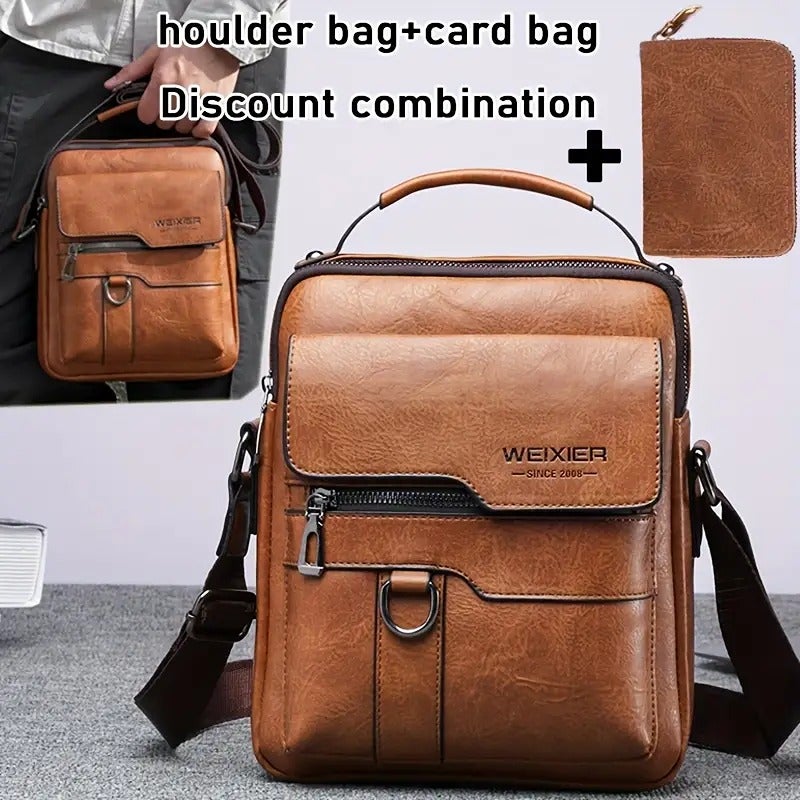 WEIXIER Leather Cross Body Bag