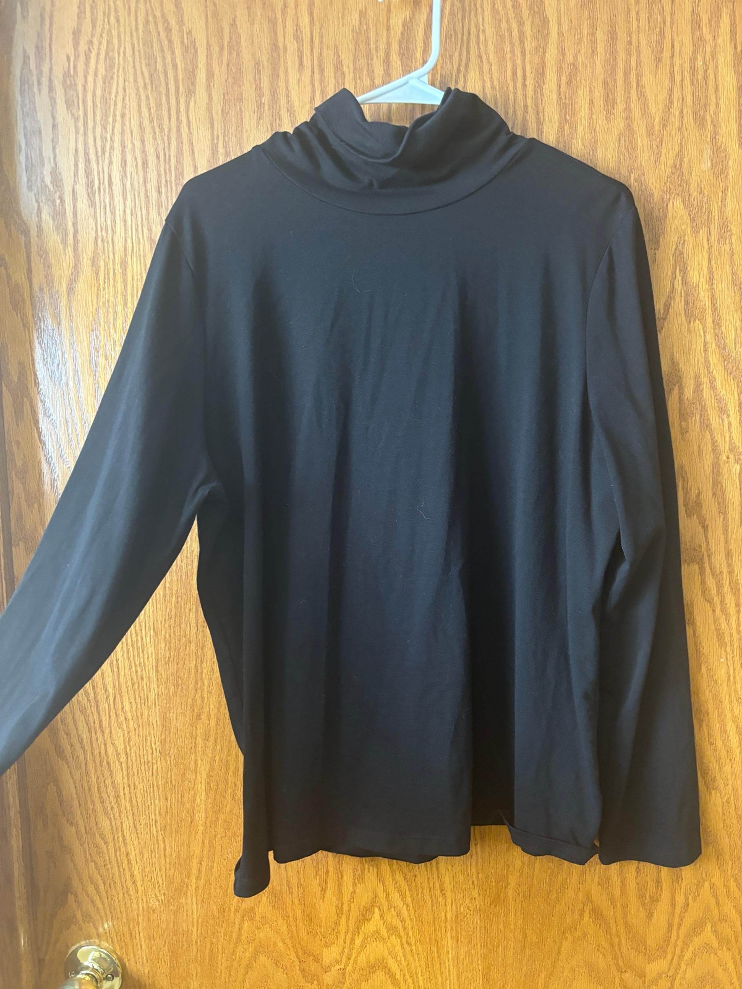 talbots black turtle neck