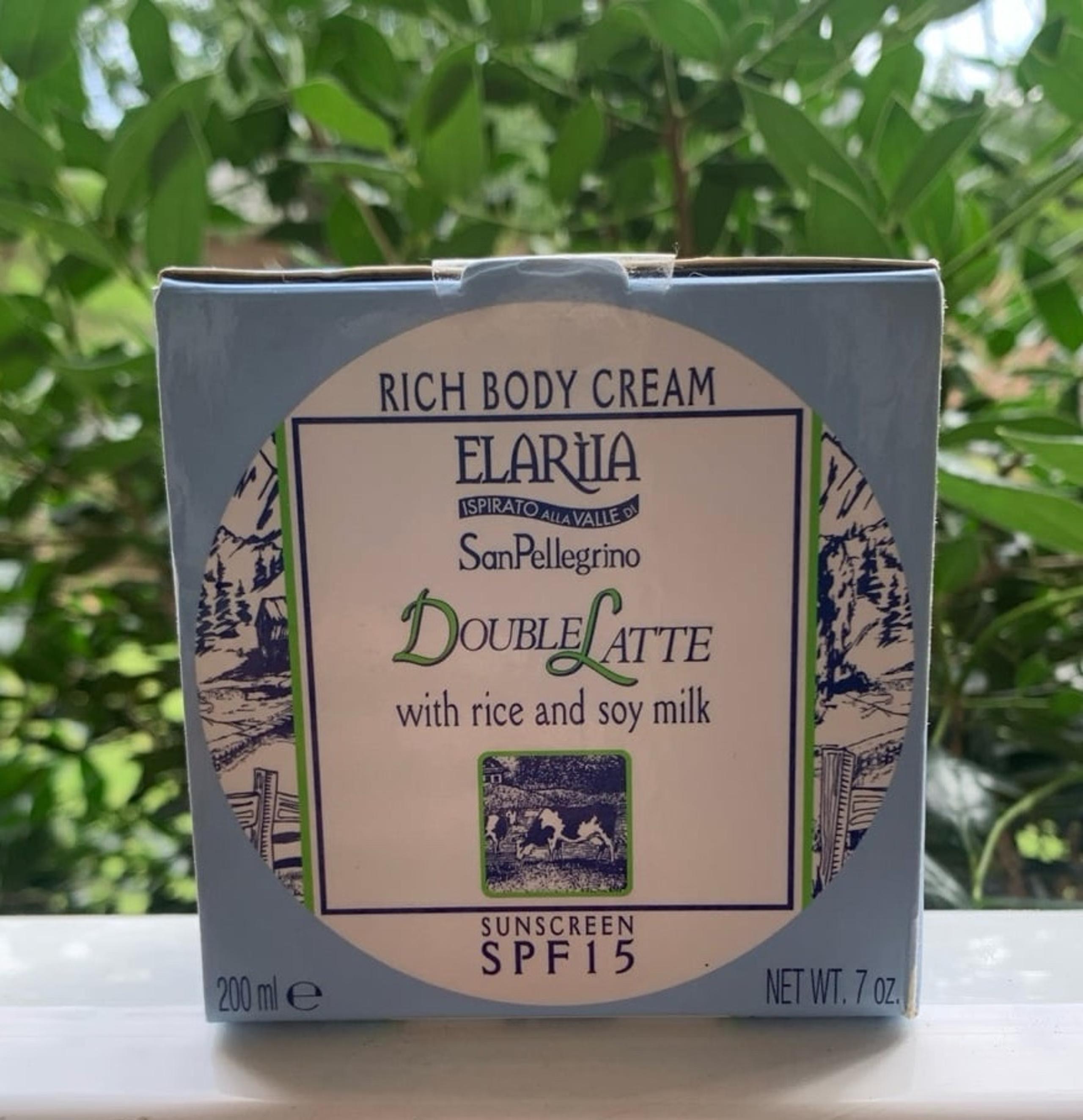 Vintage Elaríia Double Latte Rice & Soy Milk Rich Body Cream Sunscreen 7 oz NOS