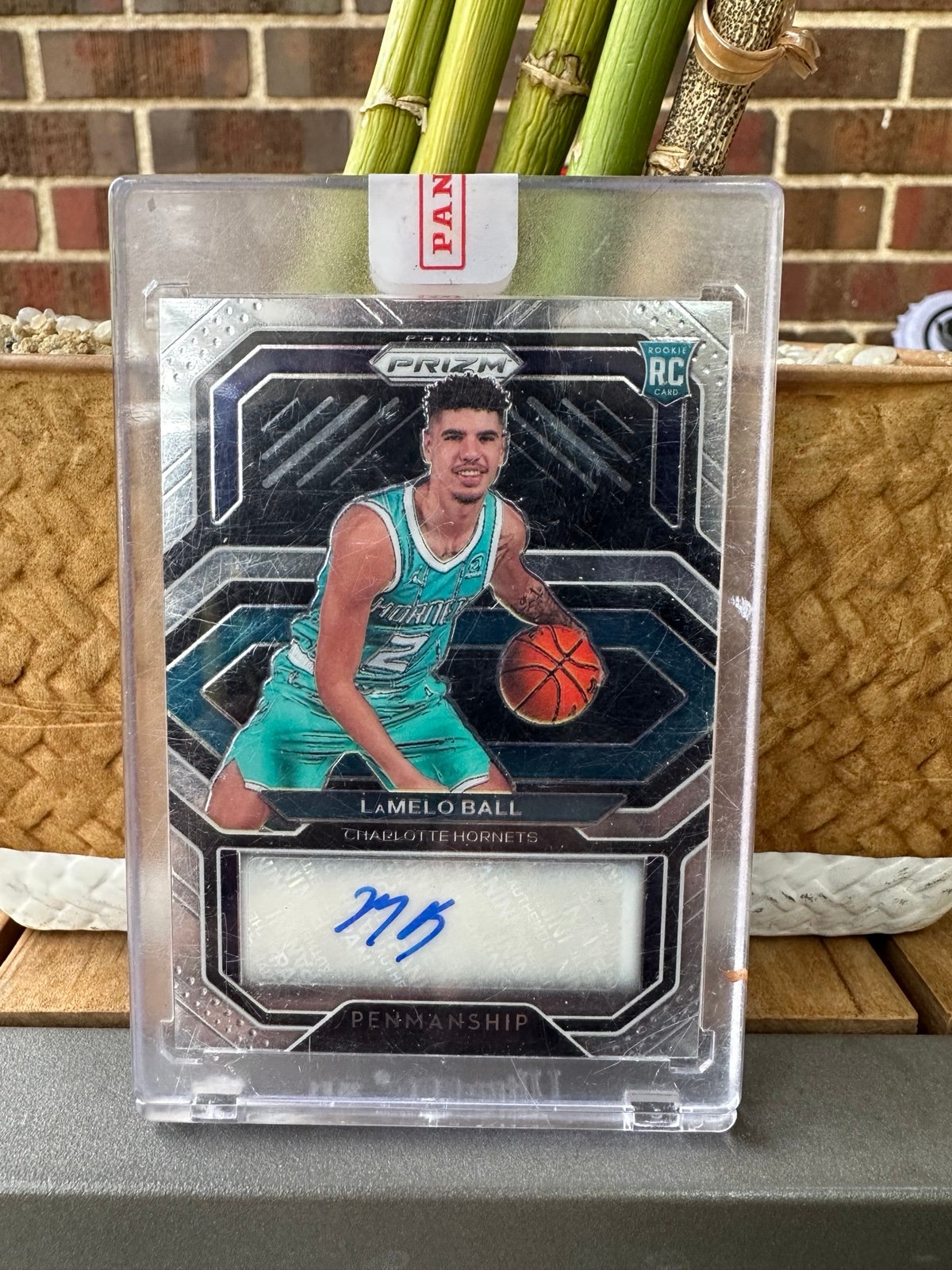 2020-21 Panini Prizm Lamelo Ball Charlotte Hornets Rookie Penmanship Auto