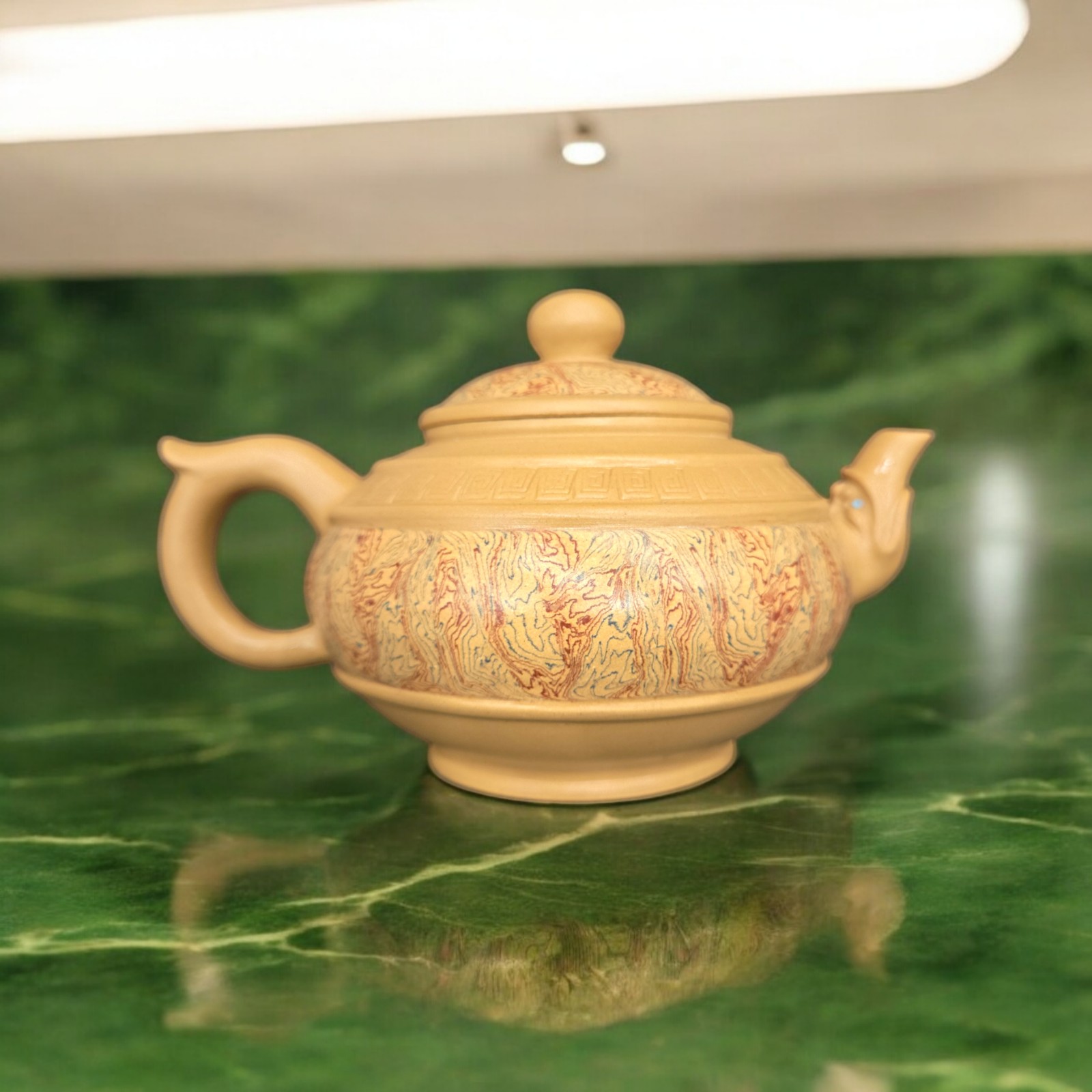 Chinese Yixing Teapot: Yellow Turtle with Exquisite Detail