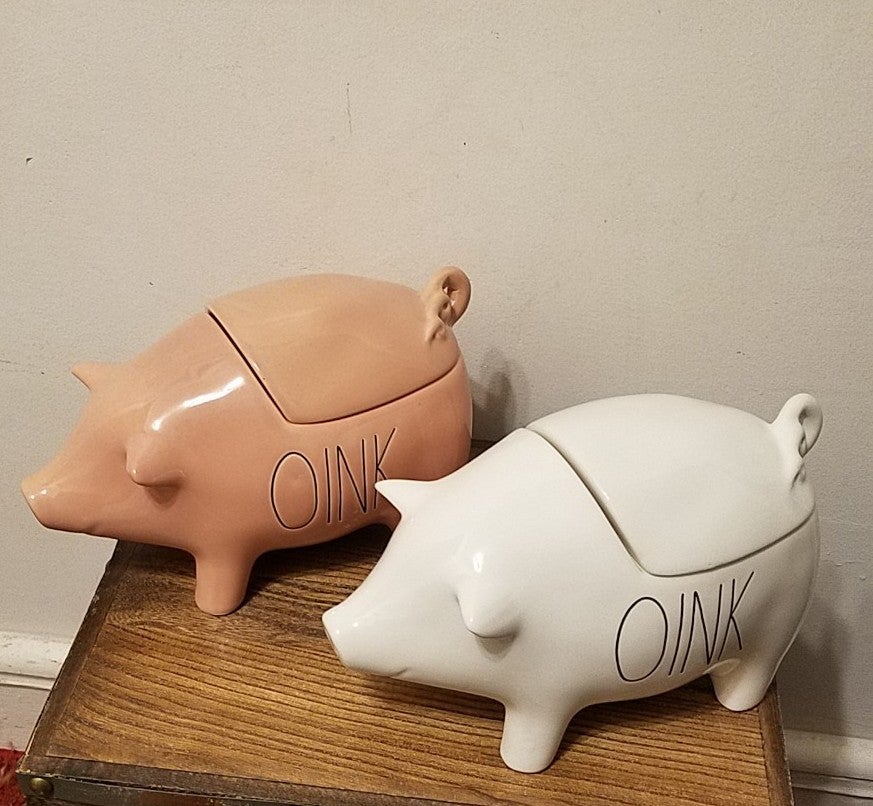 Rae Dunn OINK PIG CANISTERS. FARM LIFE, FARM HOUSE. BARN LIFE.