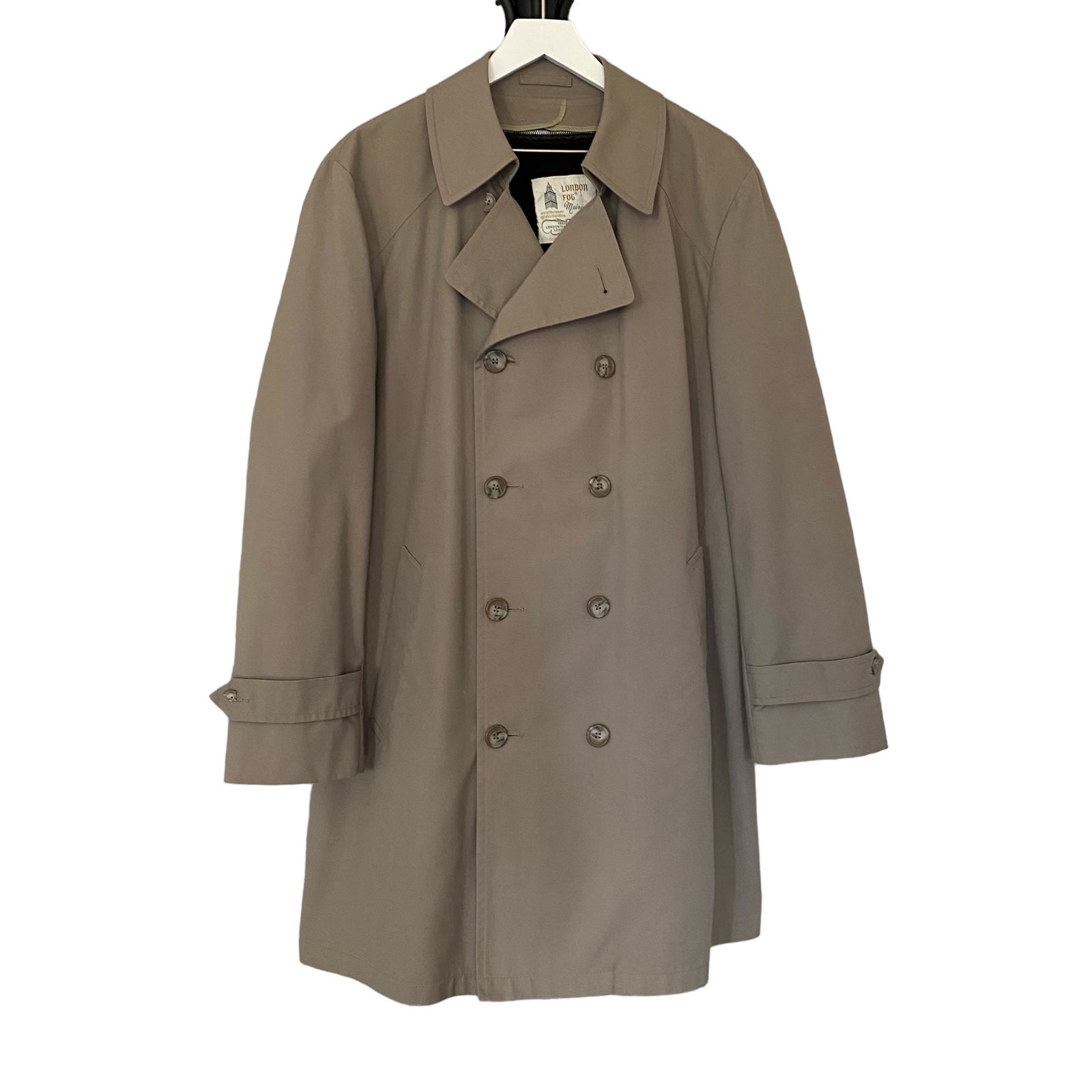 Vintage London Fog Maincoats Heavyweight Trench Coat Men’s Size 42 Long