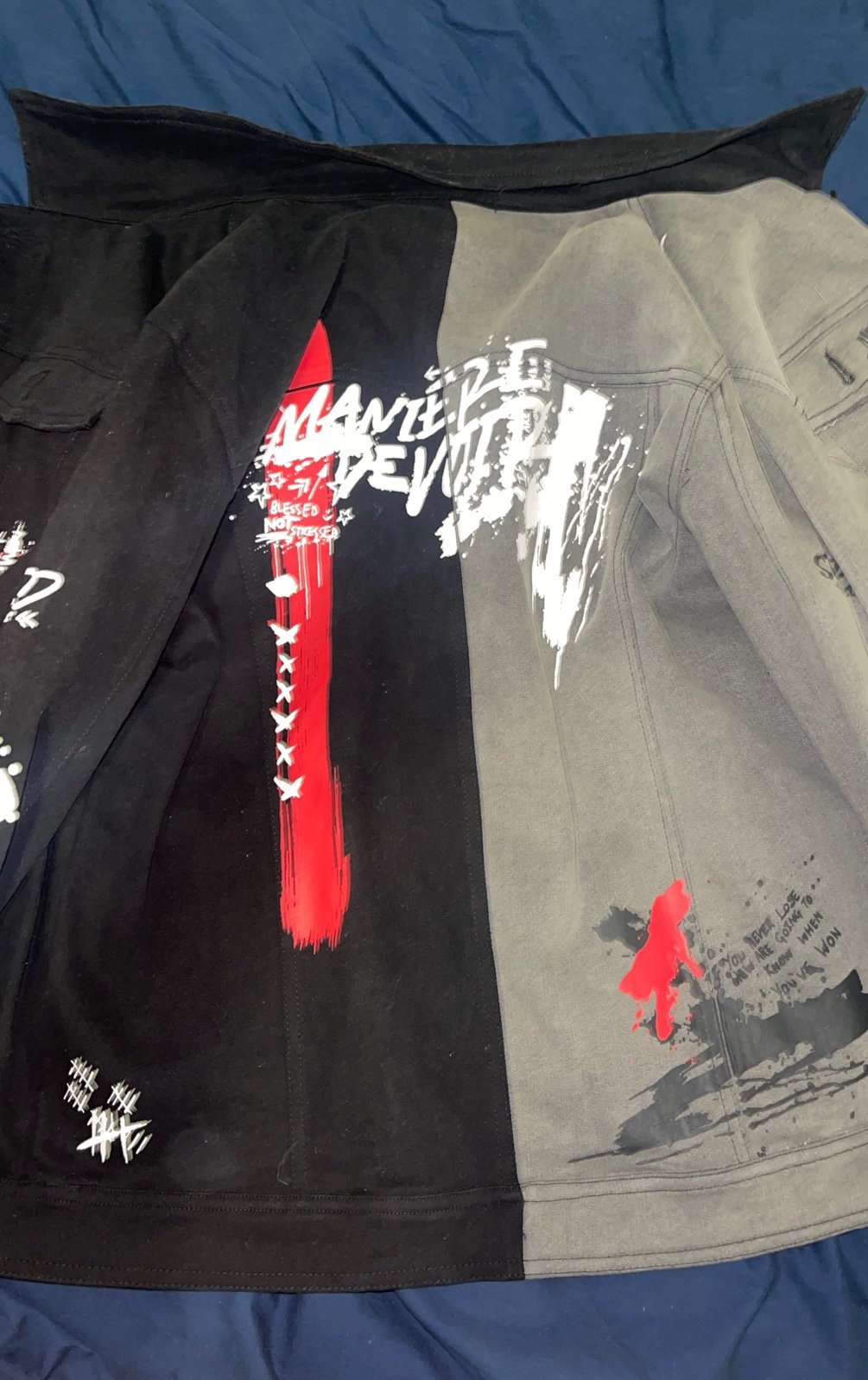 Black and Grey Jean Jacket/ Manière De Voir