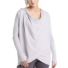 Athleta Purana Wrap Hooded Sweatshirt Gray Size XS