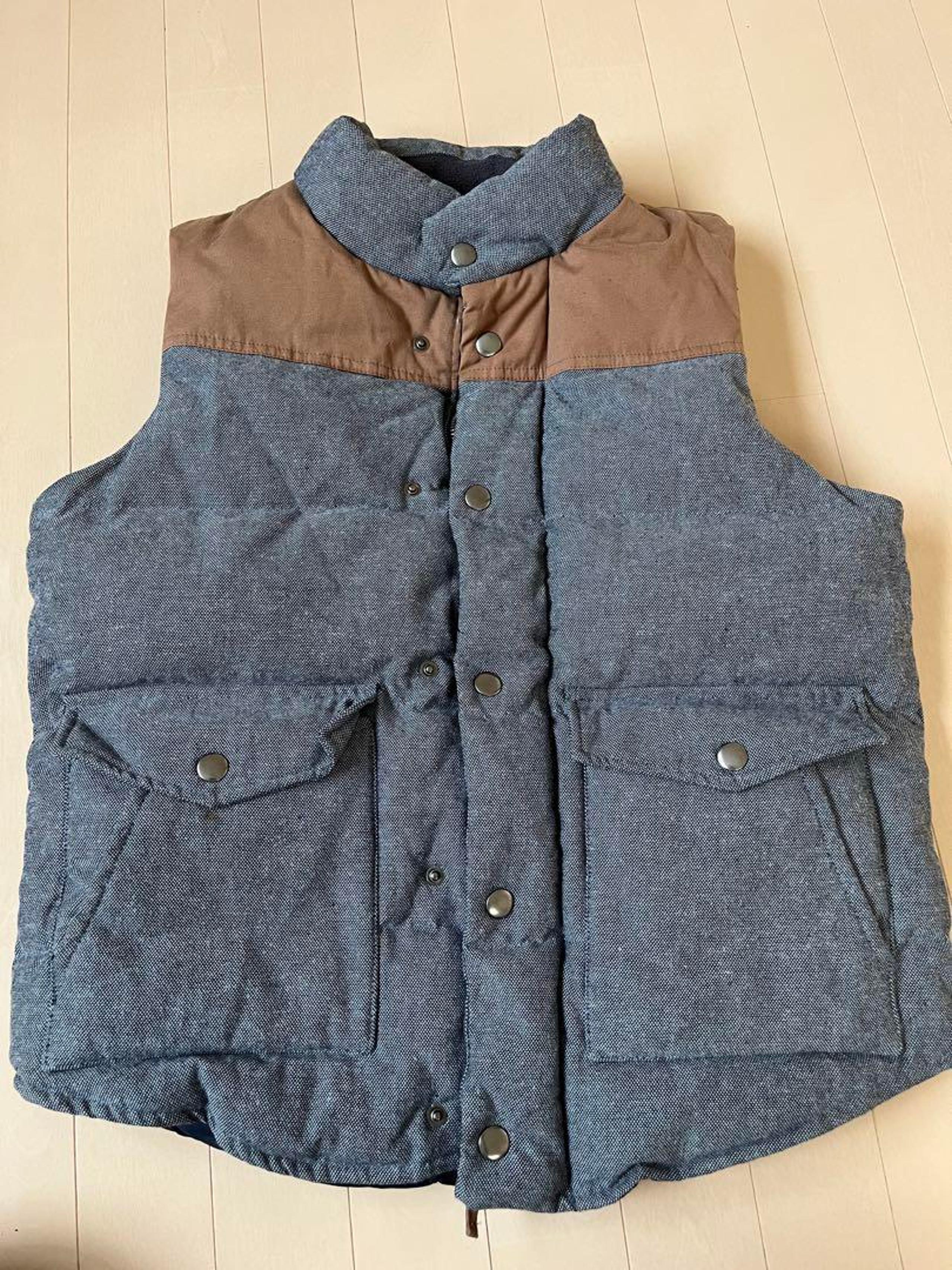 Gap Men's Down Vest, Grey/Brown, Size S