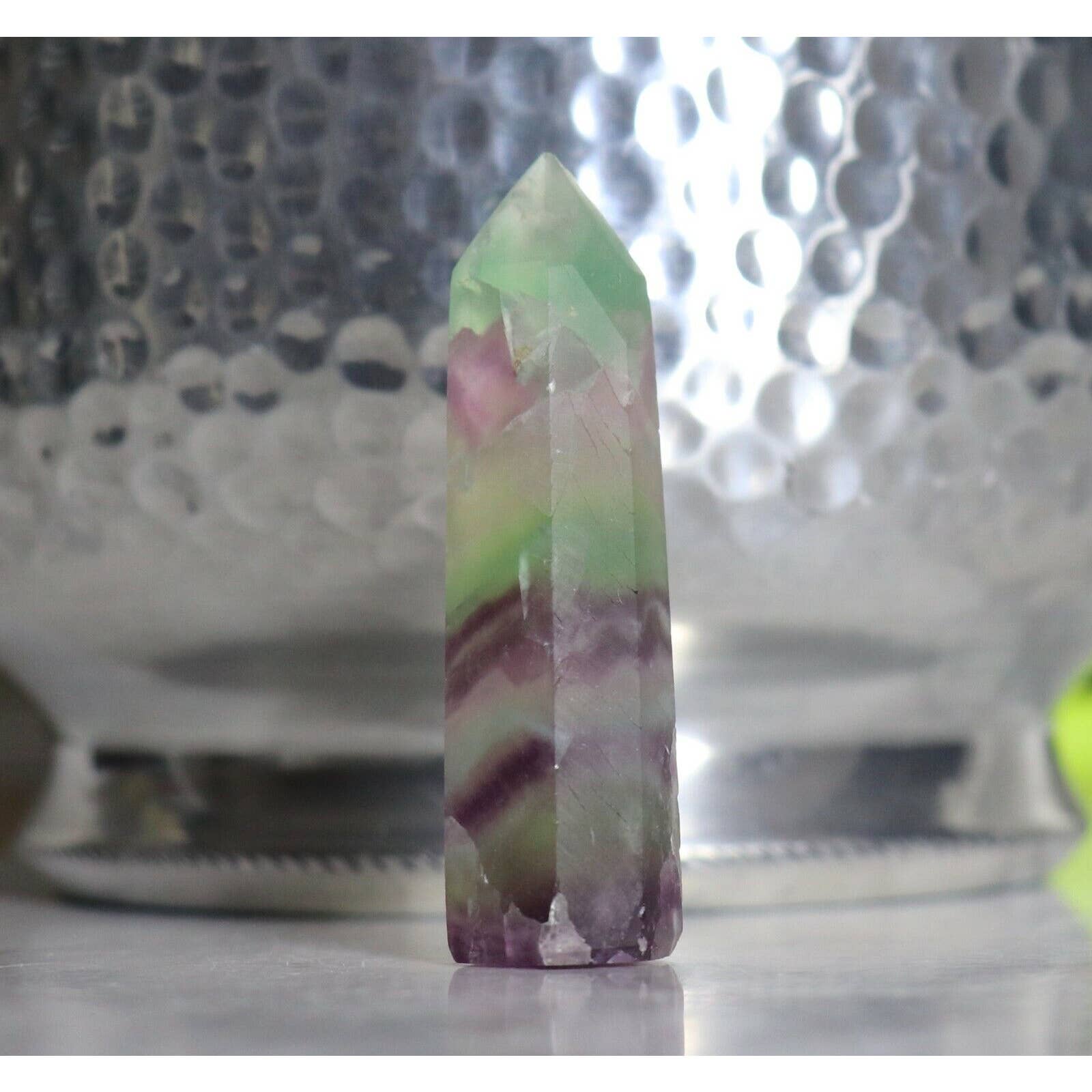 The Stone of Self Confidence: Natural Fluorite Crystal Point Raw Specimen