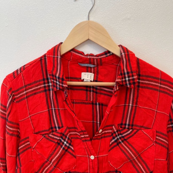 Red button down a new day flannel