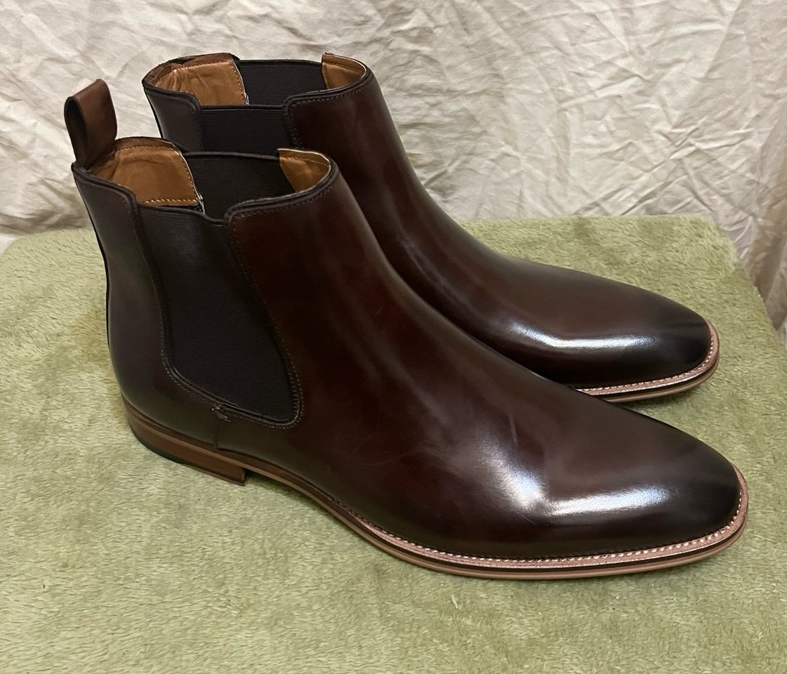 Dune London Men’s Market Chelsea Boots Dark Brown Size 10M NWOB