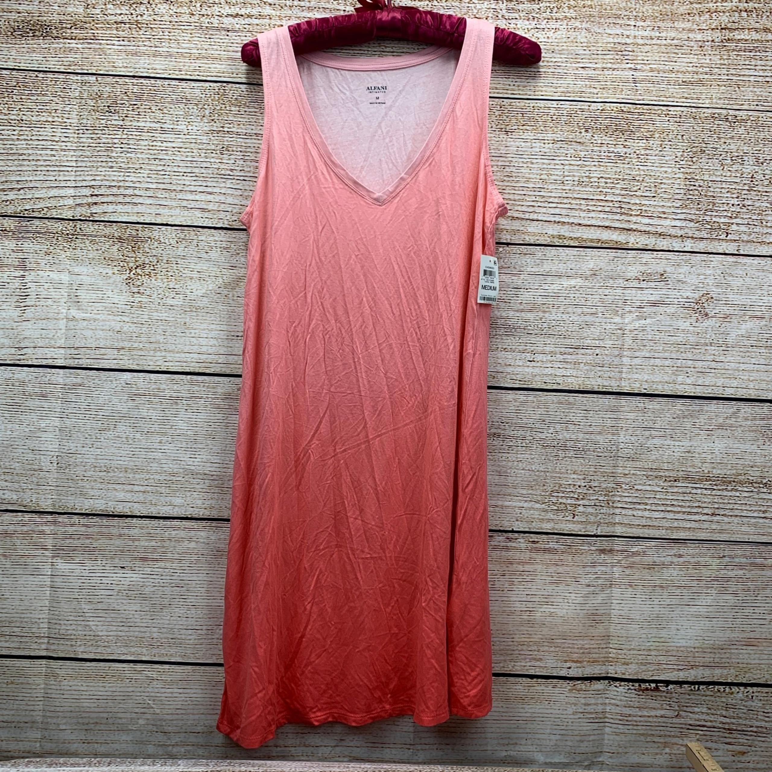 Alfani Intimates Chemise Sleep Dress Coral Ombre Sleeveless [Size Medium]
