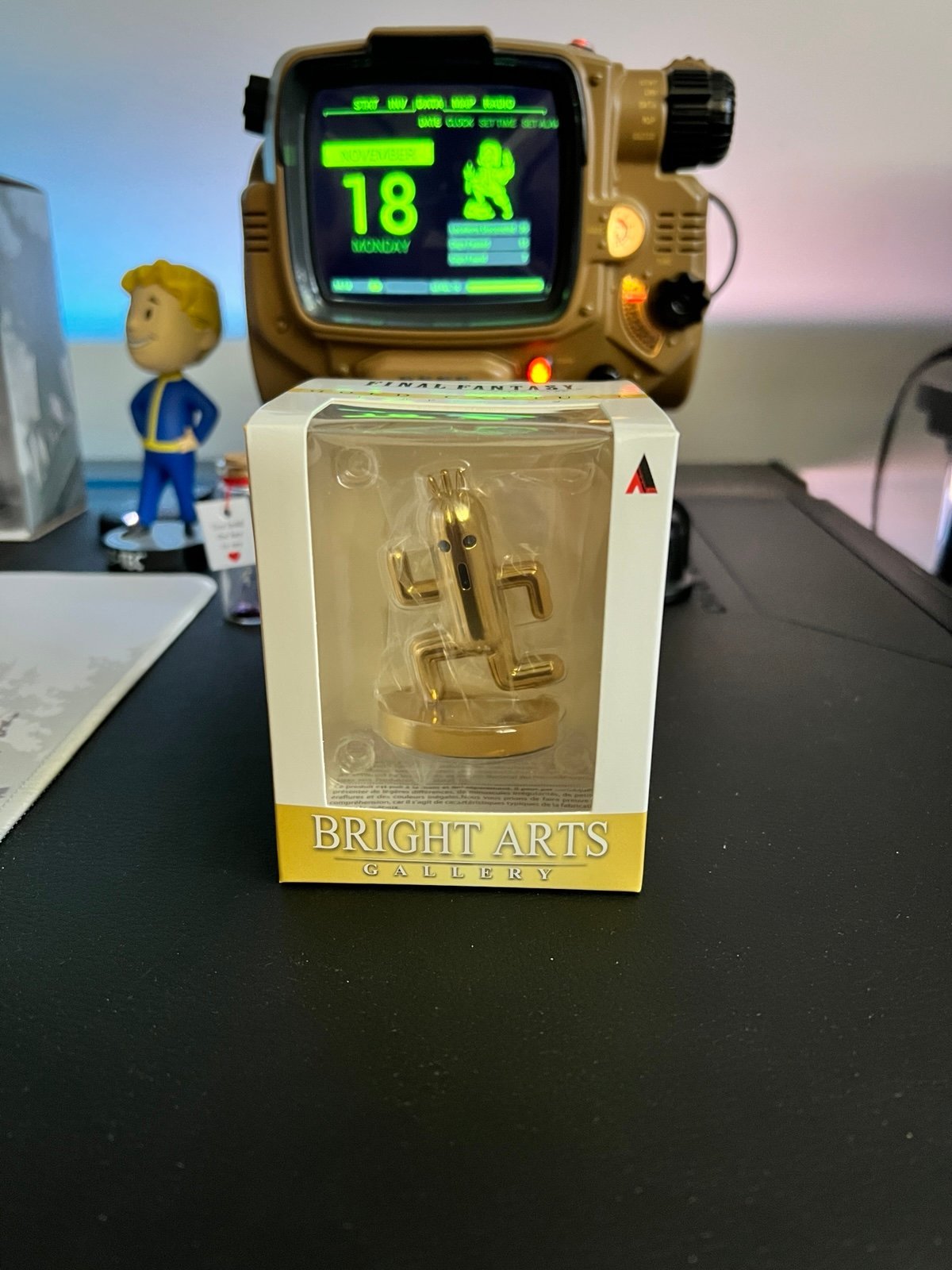Gold Cactuar Figure Final Fantasy Bright Arts Gallery - NEW