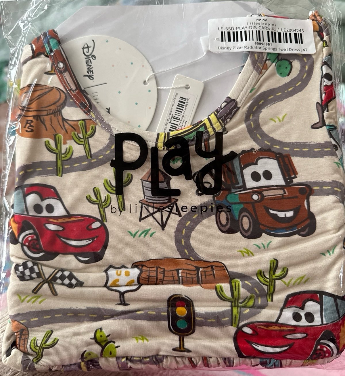 Little Sleepies Cars Twirl Dress 4T NIB
