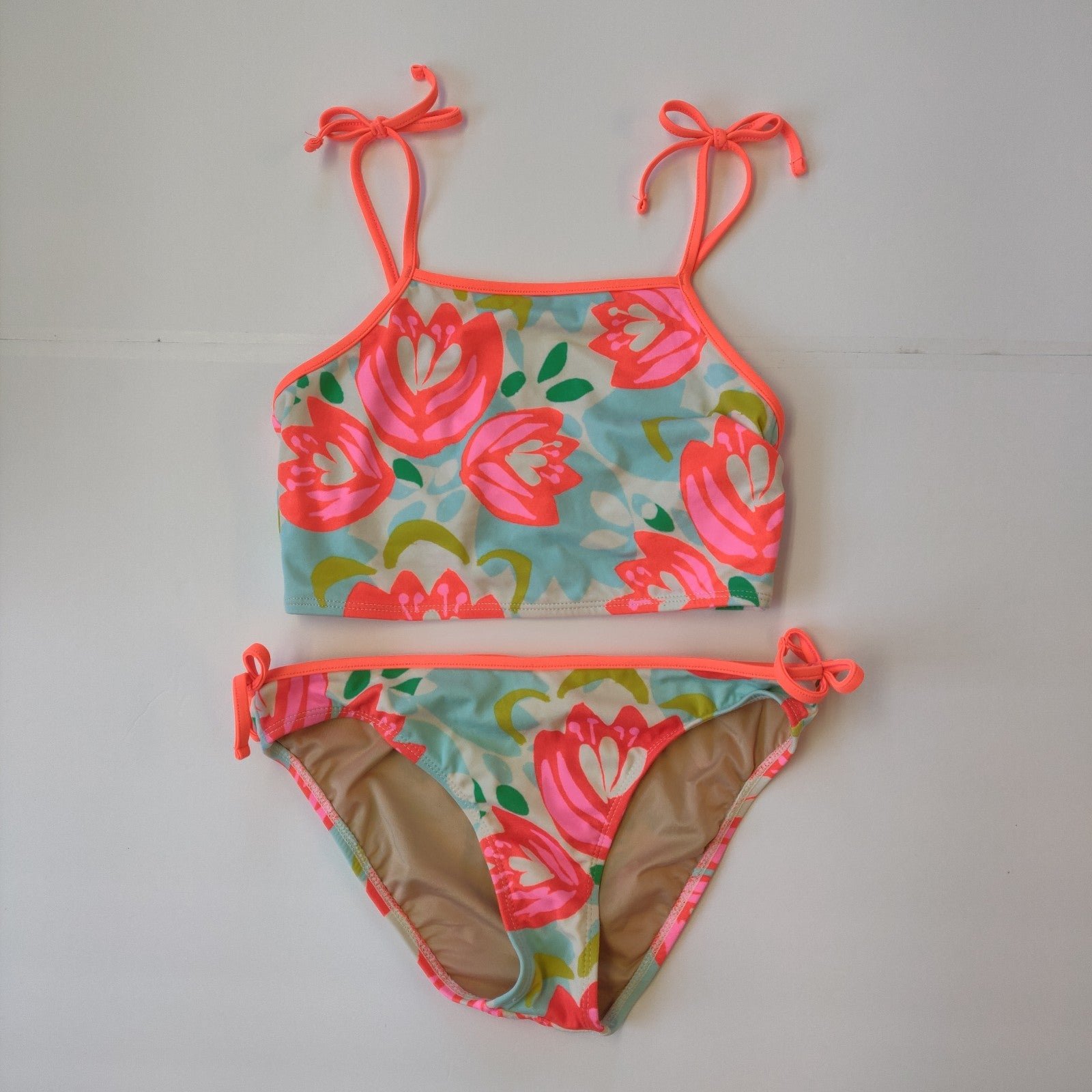 great offers Bright Girls Crewcuts Red Trim Orange Bright 14 Size Swimsuit Floral Pink Kids great offers Bright Girls Crewcuts Red Trim Orange Bright 14 Size Swimsuit Floral Pink Kids