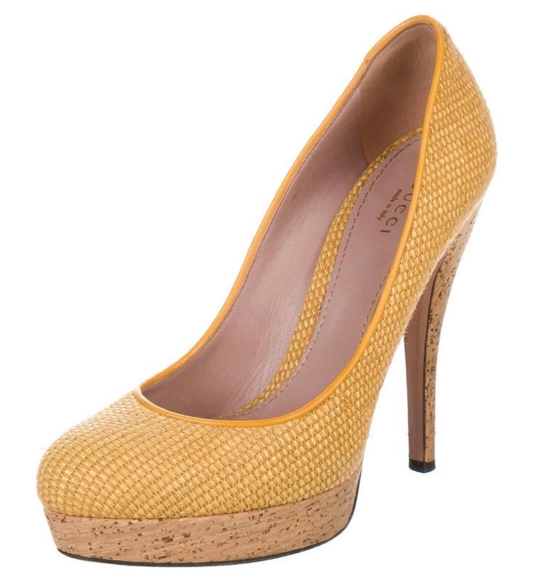 Gucci jute bumblebee shoes . Size 38.