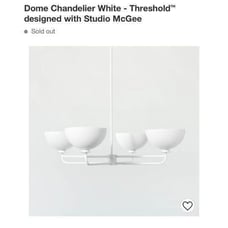 Dome Chandelier White - Threshold designed with Studio McGee