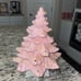 Vintage Ceramic Pink Christmas Tree 12”