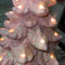 Vintage Ceramic Pink Christmas Tree 12”