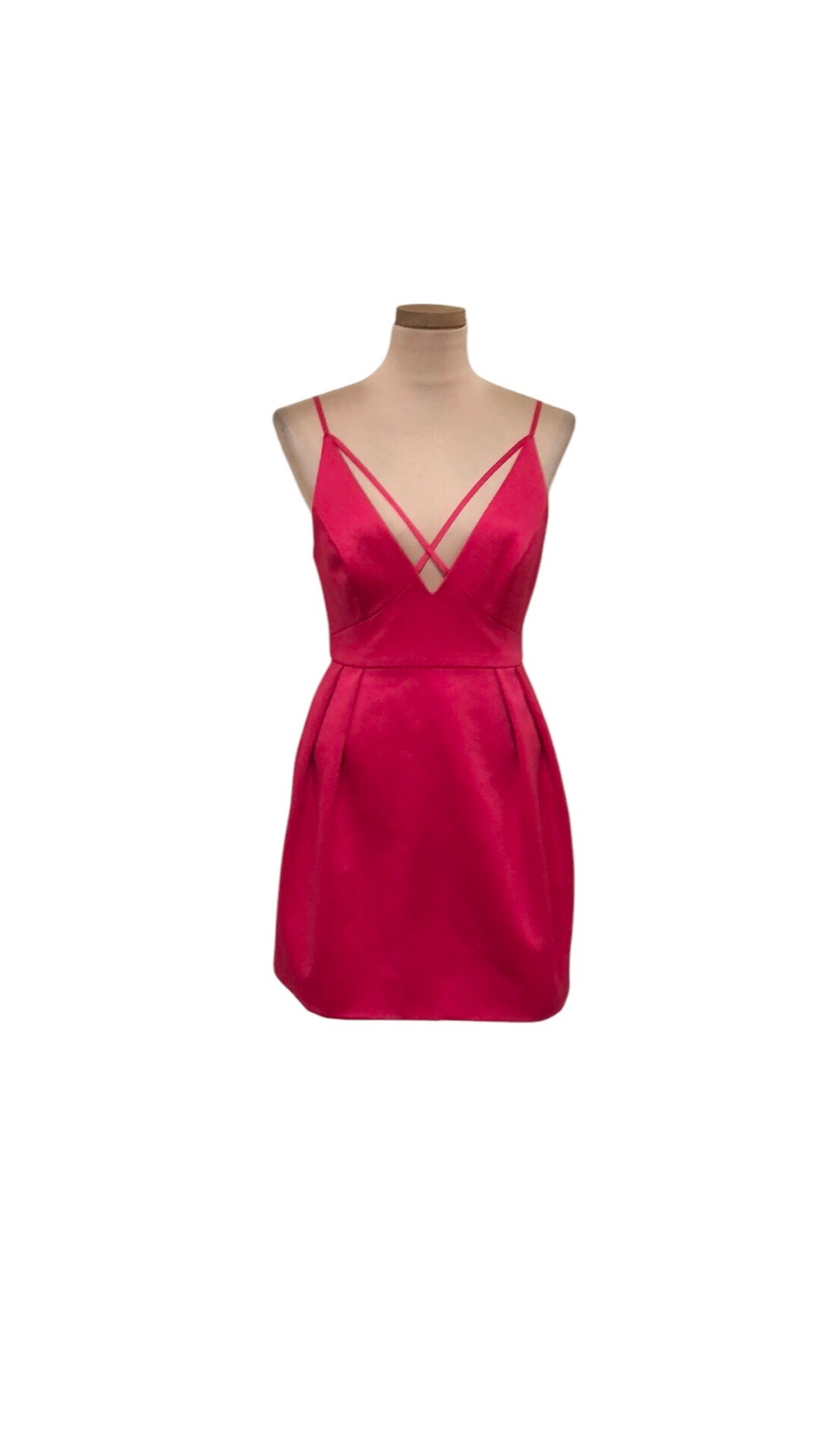 NWT Topshop Mini Dress Size US 6 Magenta Pink