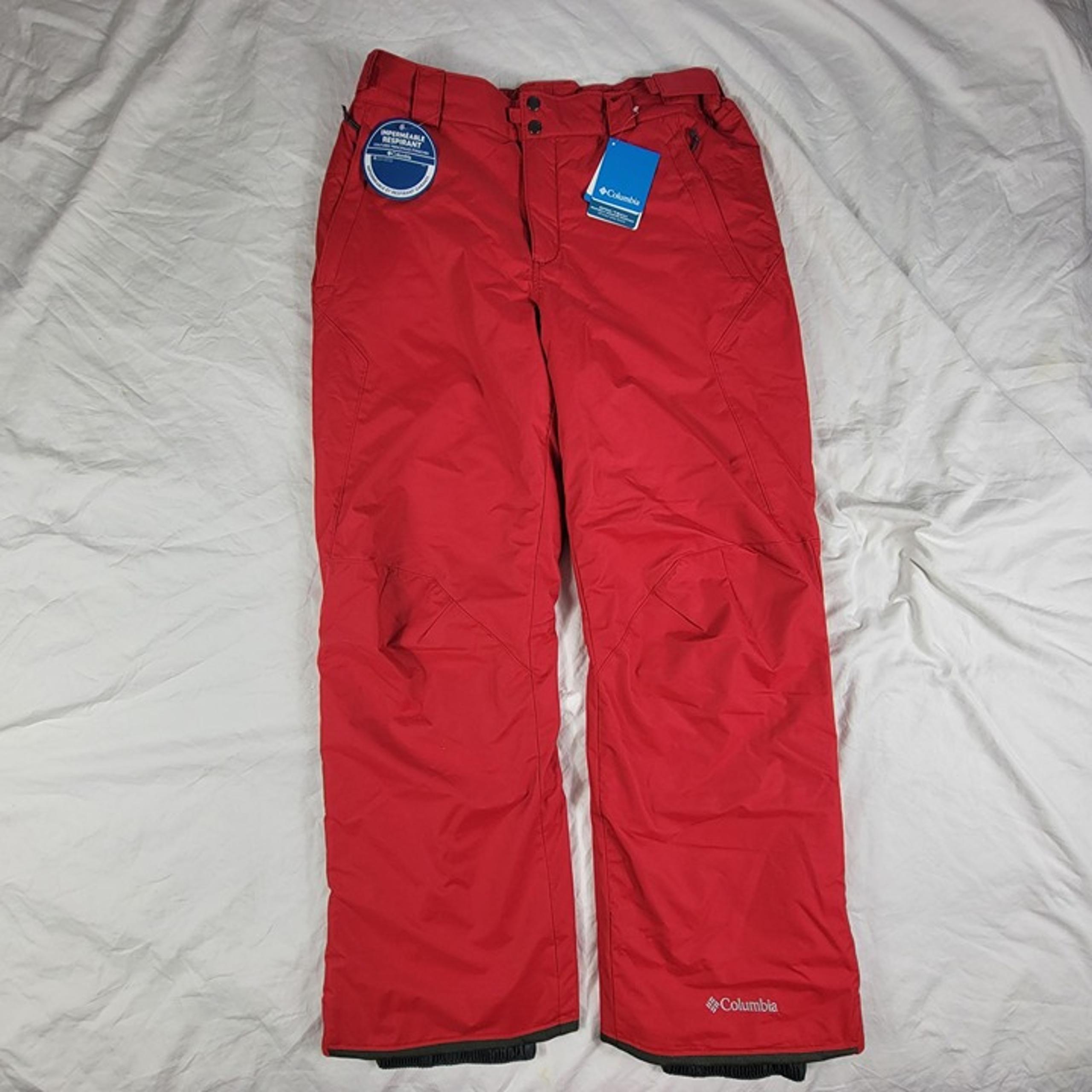 Omni Tech Bugaboo Mens Large Red Ski Pants Winter Snow Outdoors Camping - Columbia