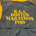 Nike 1986 Boston Marathon Windbreaker Jacket John Hancock Navy Yellow Mens Med