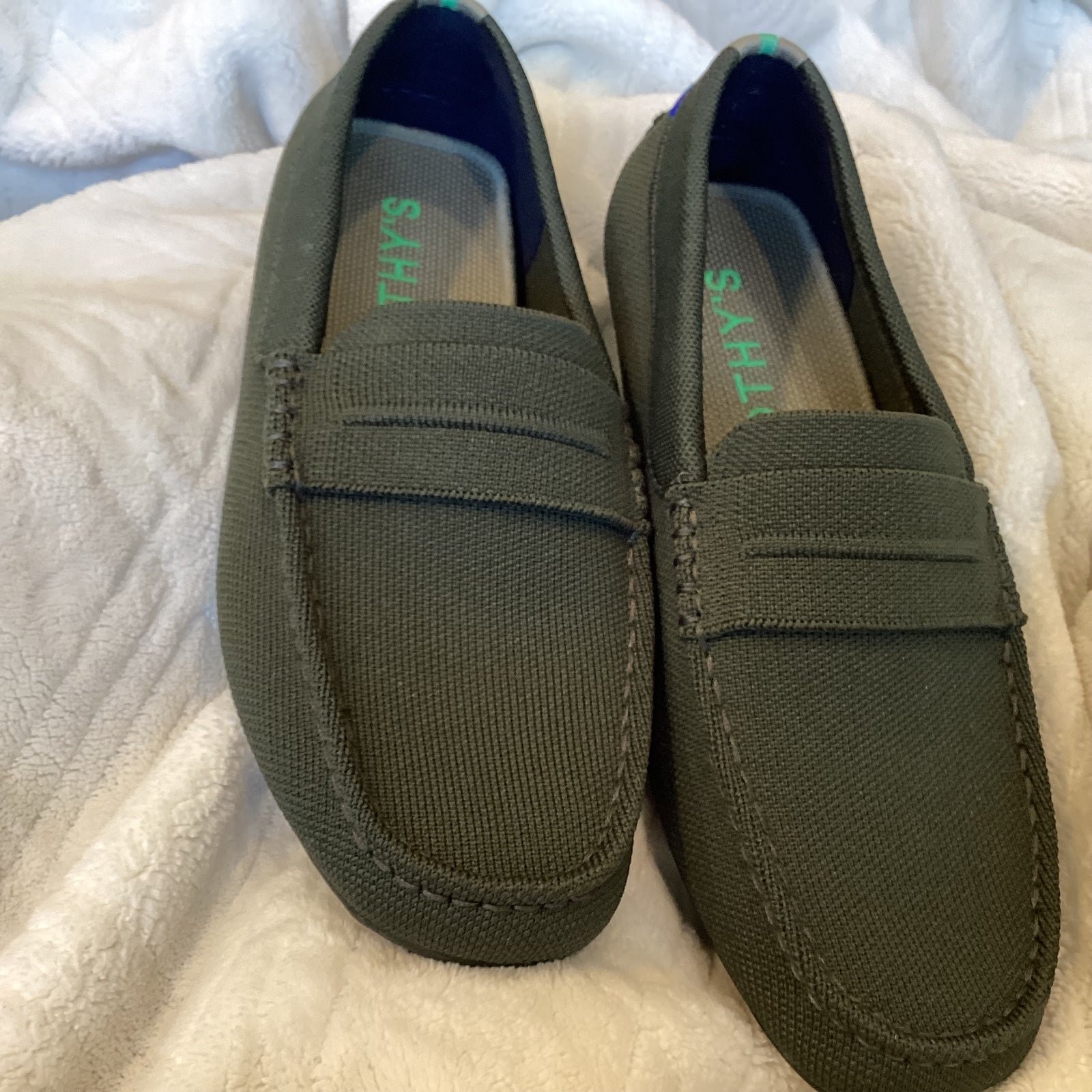 Rothy's The Driving Loafer Cypress Textile Casual Comfort Shoe Mens US 8.5 EU 41
