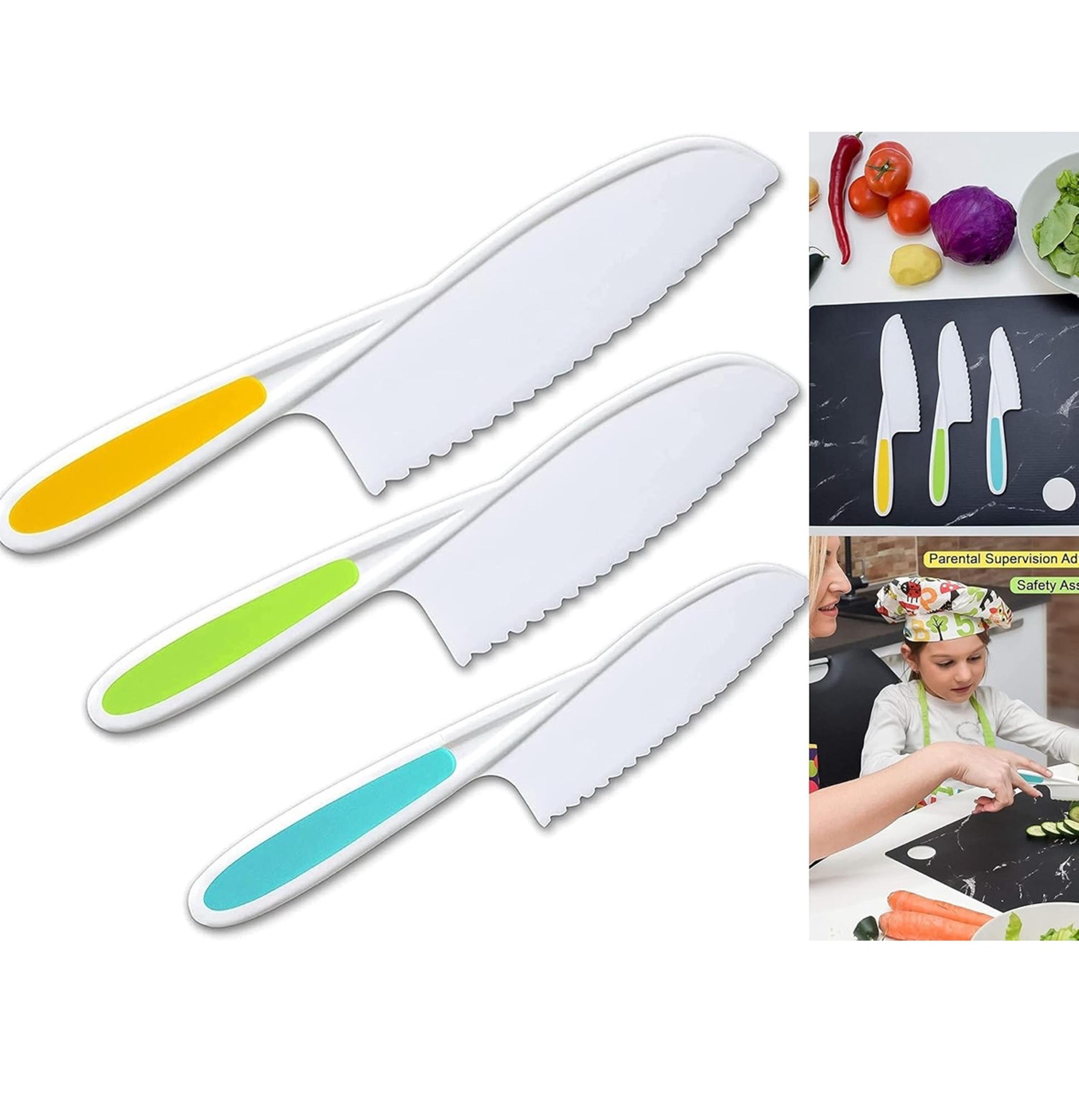 3 Pcs Kids Kitchen Knife/Safe for Toddler